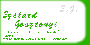 szilard gosztonyi business card